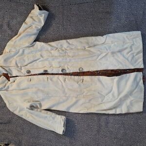 Retro Cream Button-Up Coat